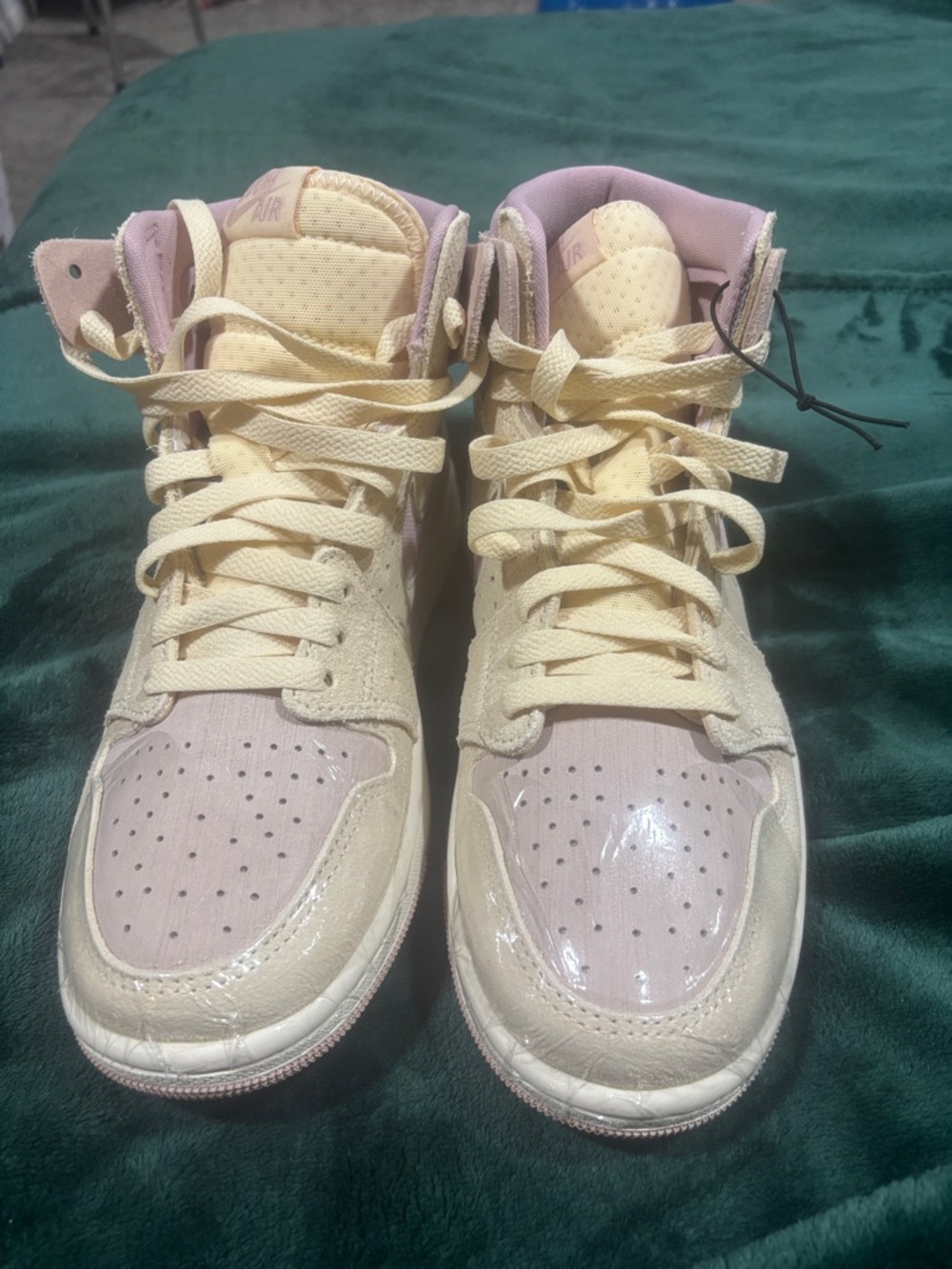 Nike Women’s Cream and Light Pink High-Top Sneakers NO BOX